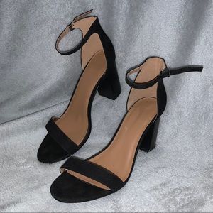Black Strappy Heels (comes with box)